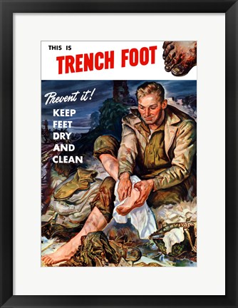 Framed Prevent Trench Foot Print