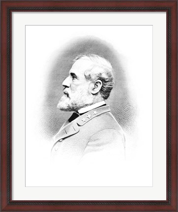 Framed General Robert E Lee (Vintage Civil War) Print