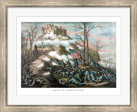 Framed Battle of Lookout Mountain Print