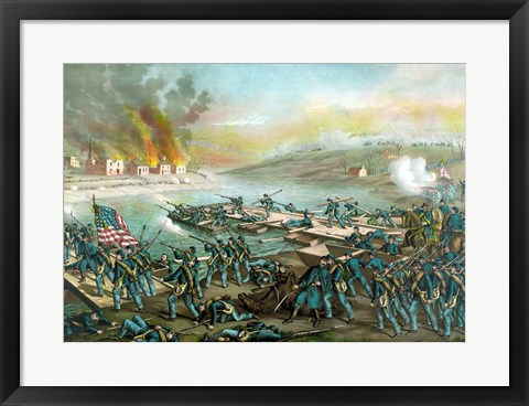 Framed Battle of Fredericksburg Print