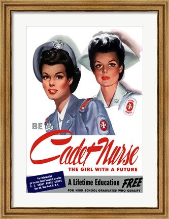 Framed Be a Cadet Nurse Print