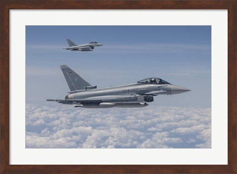 Framed German Eurofighter Typhoon Jets Print