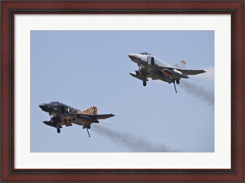 Framed Last Two Operational F-4F Phantom&#39;s of the German Air Force Print