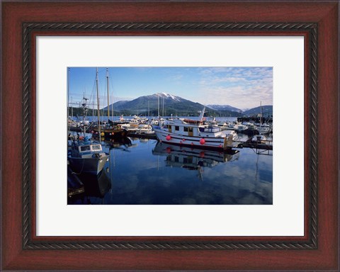 Framed Fishing Boats, Prince Rupert, British Columbia, Canada Print