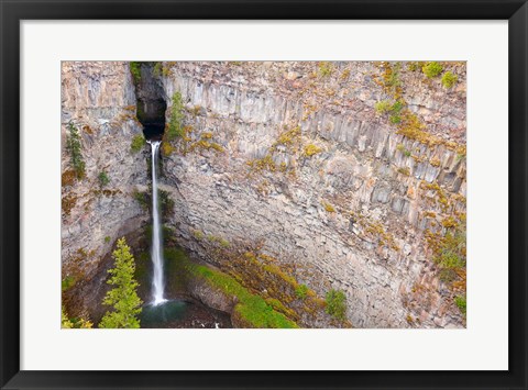 Framed Spahats Falls, Wells Gray Provincial Park, British Columbia, Canada Print