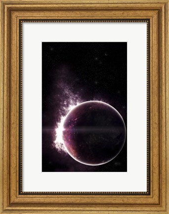 Framed Artist&#39;s Concept of a Completely Ethereal Planet Print