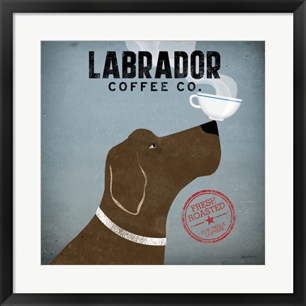 Framed Labrador Coffee Co. Print