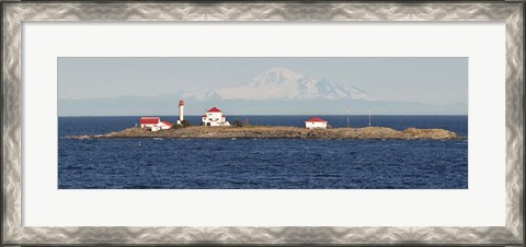 Framed British Columbia, Vancouver Island, Entrance Island, Mt Baker Print