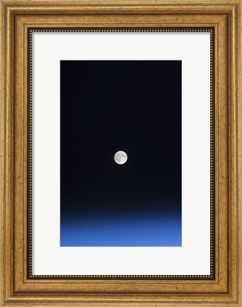 Framed Moon and Earth&#39;s Atmosphere Print