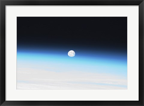 Framed Moon and Earth&#39;s Atmosphere Print