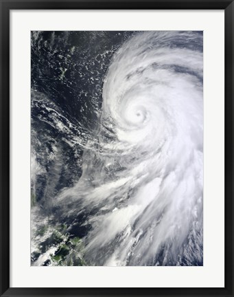 Framed Typhoon Bolaven northeast of the Philippines Print