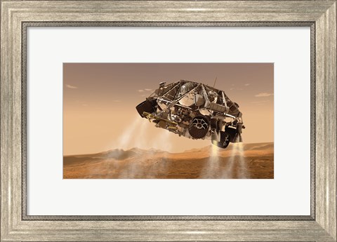 Framed Rover and Descent Stage for NASA&#39;s Mars Science Laboratory Spacecraft Print