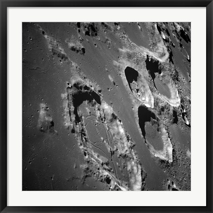 Framed Oblique view of the Lunar Surface Print