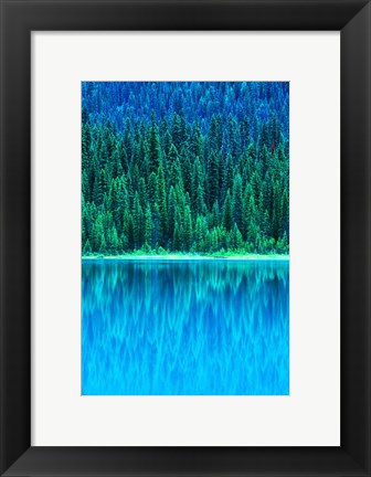 Framed Emerald Lake Boathouse, Yoho National Park, British Columbia, Canada (vertical) Print