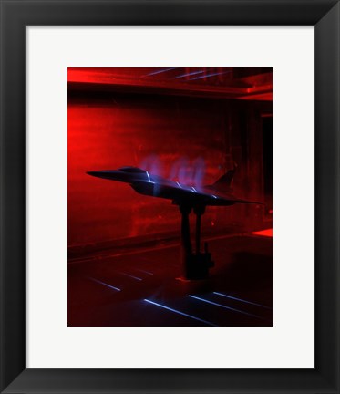 Framed Basic Flow Visualization Test of an F-16XL Scamp Model Print