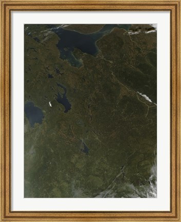 Framed Fall Colors in Northwestern Russia Print