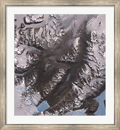 Framed McMurdo Dry Valleys West of McMurdo Sound, Antarctica Print