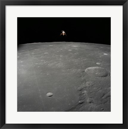 Framed Apollo 12 Lunar Module Intrepid is set in a Lunar Landing Configuration Print