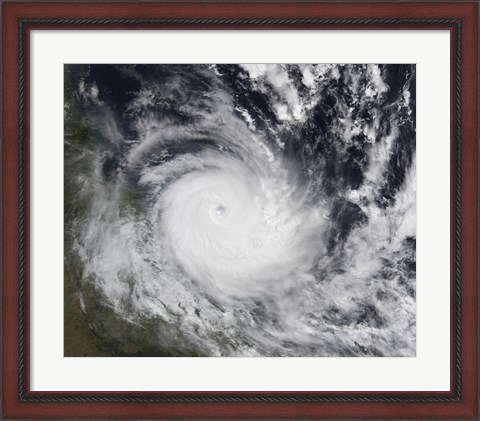 Framed Severe Tropical Cyclone Hamish in the South Pacific Ocean Print