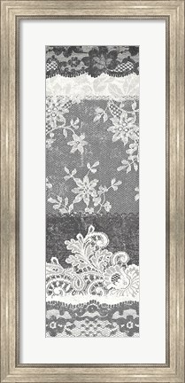 Framed Vintage Lace Panel II Print