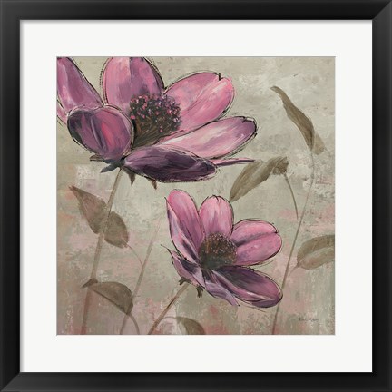 Framed Plum Floral II Print