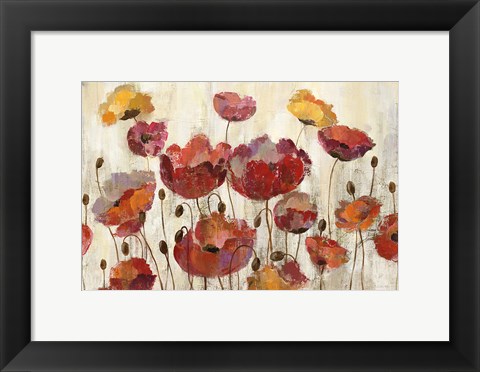 Framed Poppies in the Rain Print