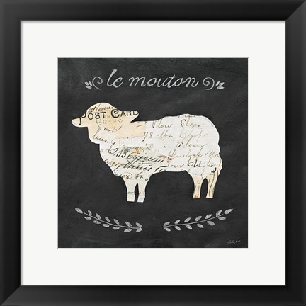 Framed Le Mouton Cameo Sq Print