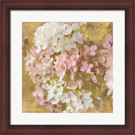 Framed Gilded Hydrangea II Print