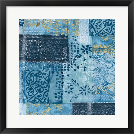 Framed Alhambra II Indigo Print