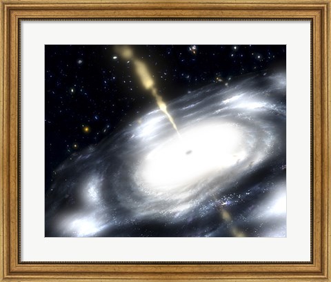 Framed Rare Galaxy that is Extremely Dusty, and Produces Radio Jets Print