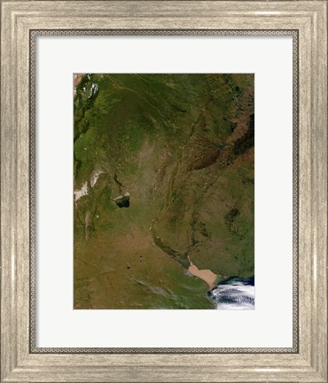 Framed Satellite view of Argentina Print