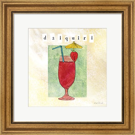Framed Tropical Cocktails I Print