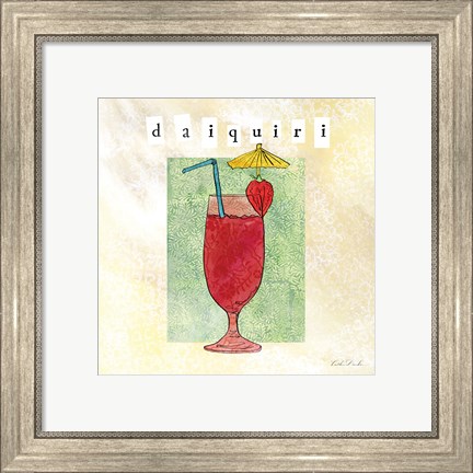 Framed Tropical Cocktails I Print