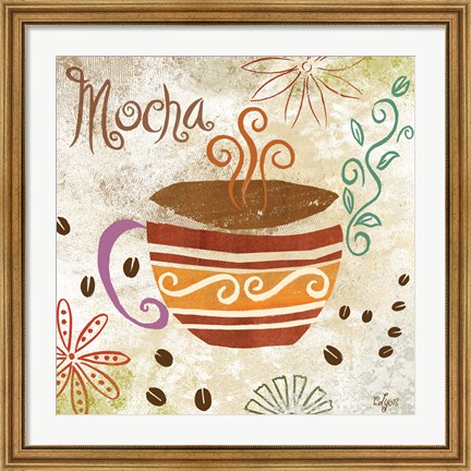 Framed Colorful Coffee I Print