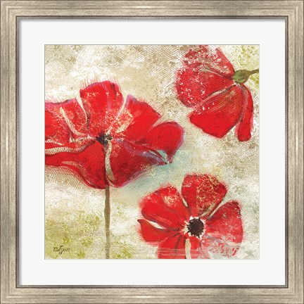 Framed Poppy Passion I Print