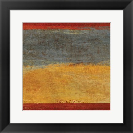 Framed Abstract Stripe Square I Print