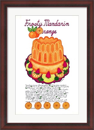 Framed Frosty Mandarin Orange Print