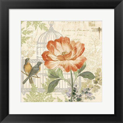 Framed Floral Nature Trail III Print