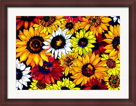 Framed Sunflower Mix Print