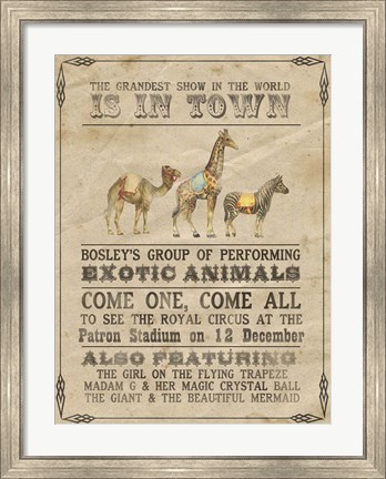 Framed Vintage Circus III Print