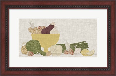 Framed Contour Fruits &amp; Veggies IV Print