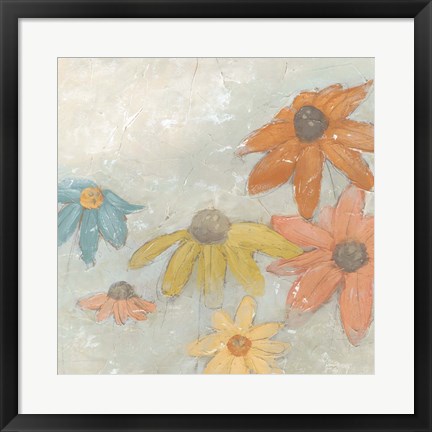 Framed Floral Fresco I Print