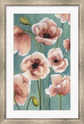 Framed Freckled Poppies II Print