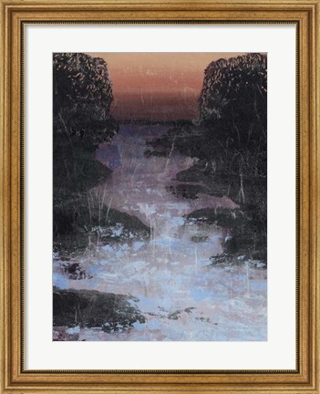 Framed Twilight Canal I Print