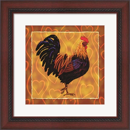 Framed Rooster 1 Print