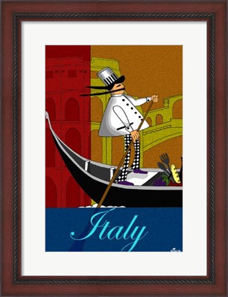 Framed Chef in Italy Print