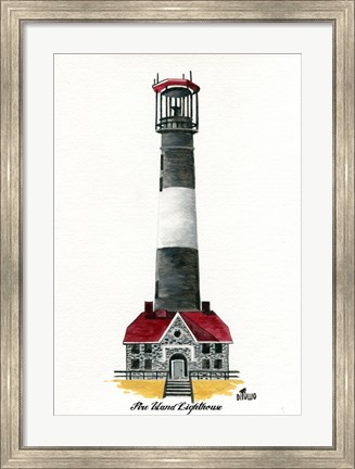 Framed Fire Island Lighthouse, NY Print