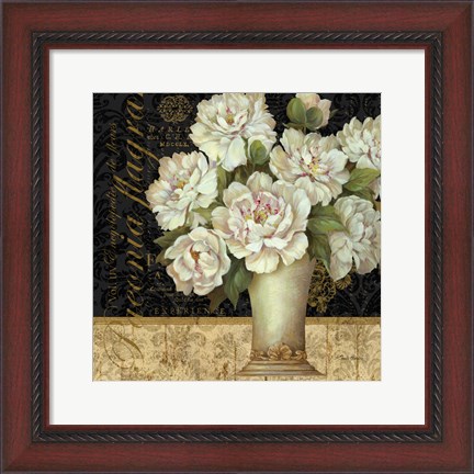 Framed Antique Floral Still Life II Print