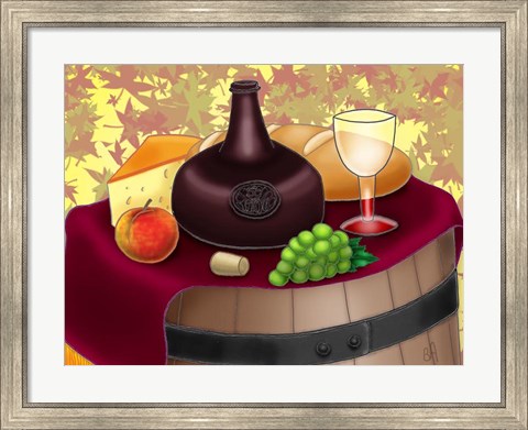 Framed Wine Time Print