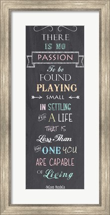 Framed Passion - Nelson Mandela Quote Print